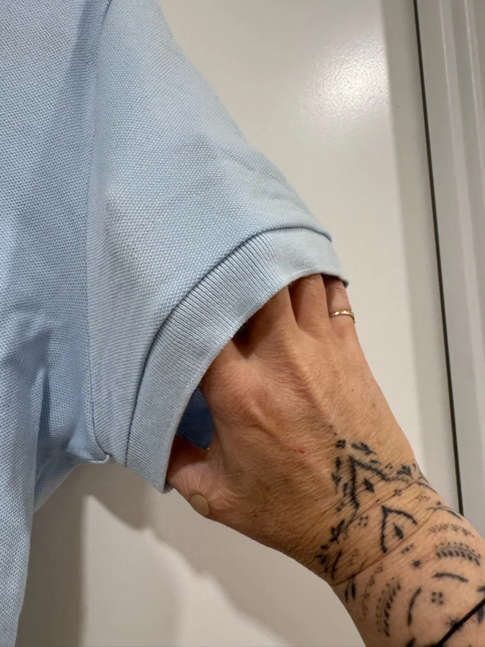 Lacoste Light Blue Polo with Green Crocodile Logo - Picture 4 of 4